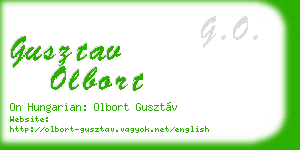 gusztav olbort business card